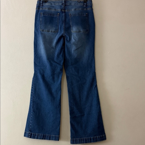 Our Republic For All Jeans Size 12 Blue Flare Stretch Denim Pants - Picture 4 of 11